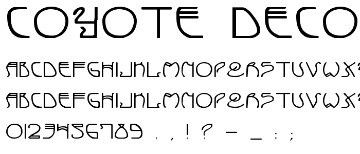 Coyote Deco Expanded font